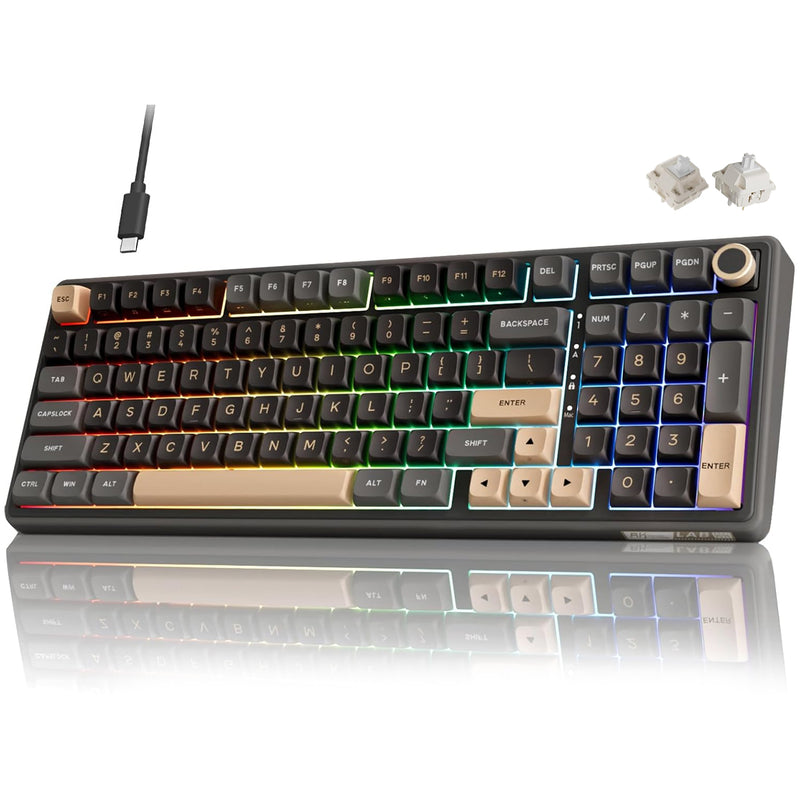 Royal Kludge R98Pro Wired RGB 98 Keys Hot-Swappable Mechanical Keyboard Phantom