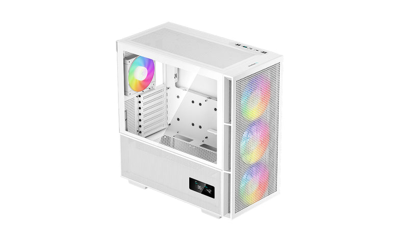 Deepcool CH560 Digital WH Airflow Case w/ Status Screen (White)