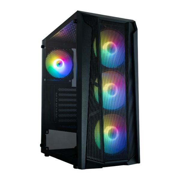 Frontier Trendsonic Cronus CR19A Black Tempered ATX Case (4 LED Fans)