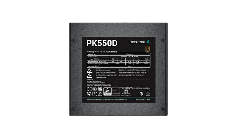 Deepcool PK550D 80 Plus Bronze ATX Power Supply (R-PK550D-FA0B-US)