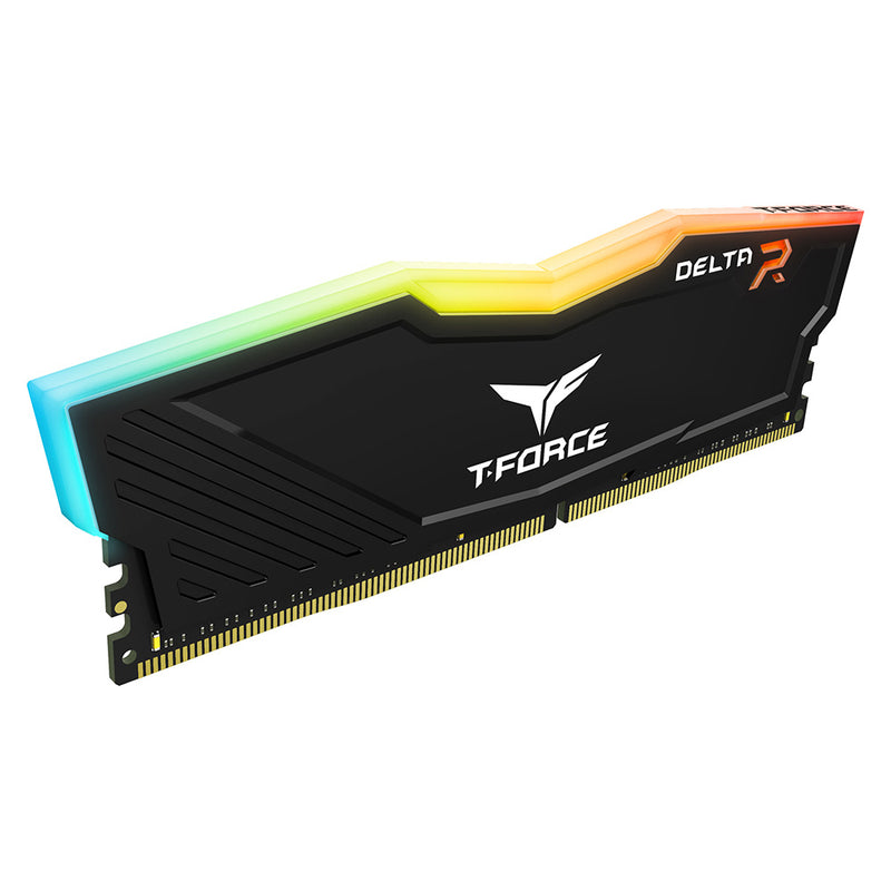 TeamGroup T-Force Delta RGB DDR4 8GB (1x8GB) 3200MHz CL16-18-18-38 1.35V Gaming Desktop Memory (Black, White)
