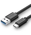 UGreen USB 3.0 Male To Type-C Male Cable Nickel Plating - 2m (Black) (US184/20884)