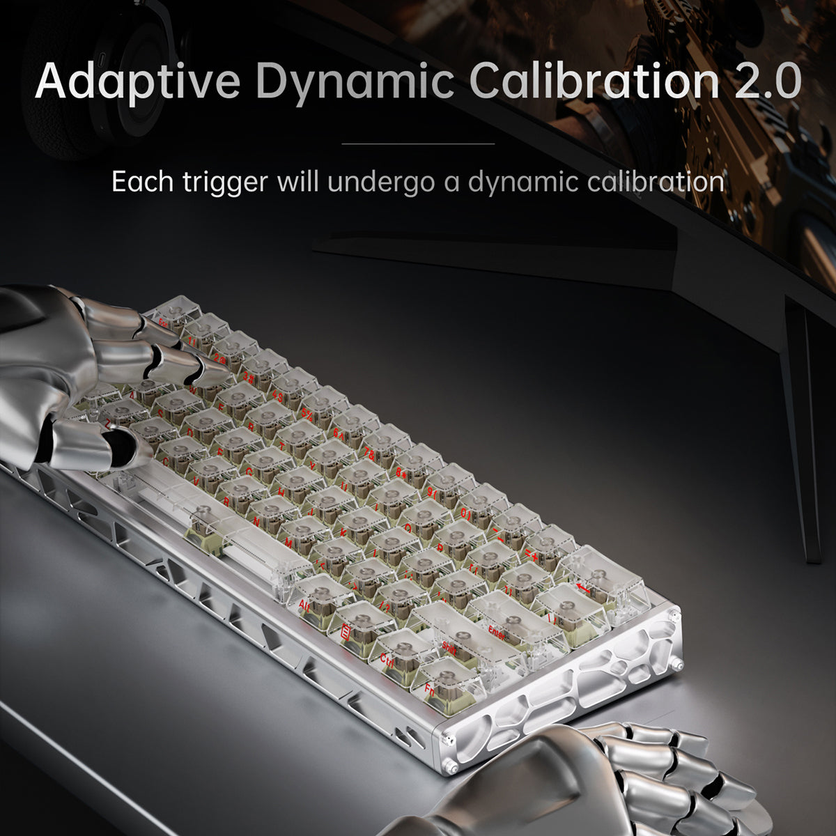 Ajazz ALUX60 RGB Wired 61-Keys Hot-Swappable Mechanical Keyboard 