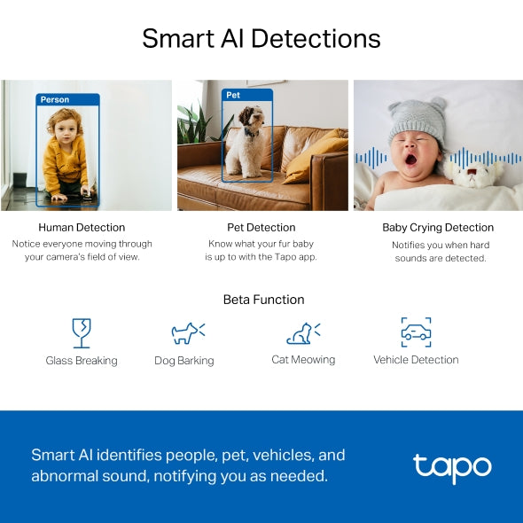 TP-Link TAPO C220 Pan/Tilt Ai Home Security Wi-Fi Camera