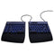 Kinesis Gaming Freestyle Edge Split Mechanical Gaming Keyboard (US Blue) (KB950-BLU)