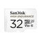 Sandisk High Endurance 32GB MicroSDHC Card With Adapter For Dash Cams & Home Security Cameras