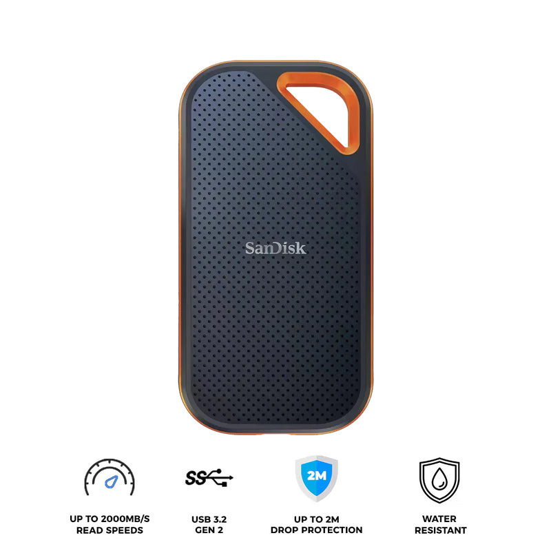 Sandisk Extreme Pro 2TB USB-C USB 3.2 GEN 2 X2 Up To 2000MB/S Portable SSD V2