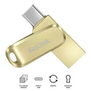 Sandisk Ultra Dual Drive Luxe 128GB Type-C OTG Flash Drive (Gold)