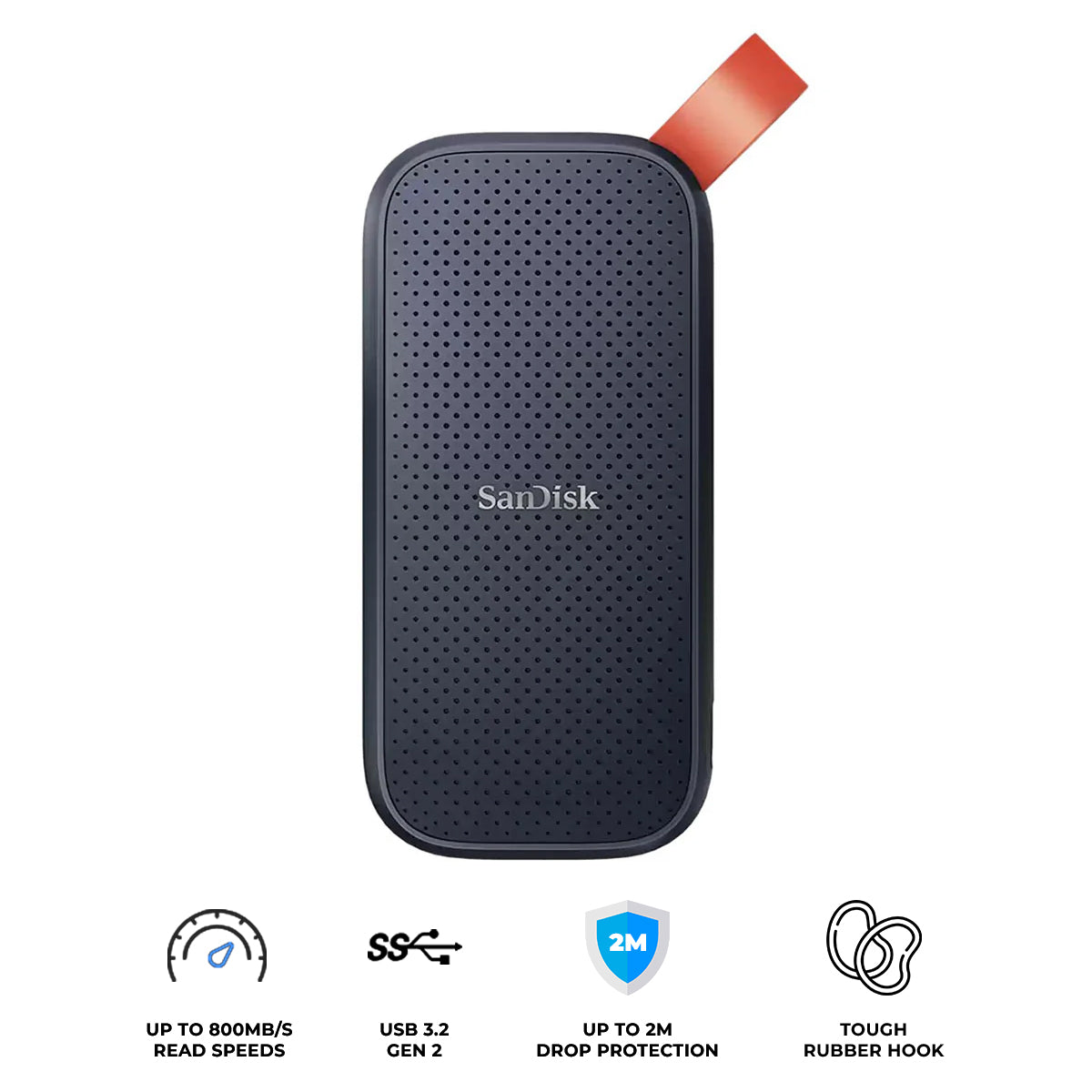 Sandisk 1TB USB 3.2 Gen 2 Type-C up to 800MB/s Portable SSD (Black)