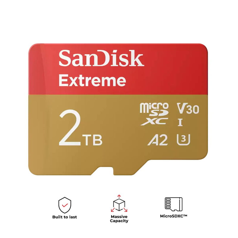 Sandisk Extreme 2TB UHS-1 240MB/s MicroSDXC Card (SDSQXAV-2T00-GN6MN)