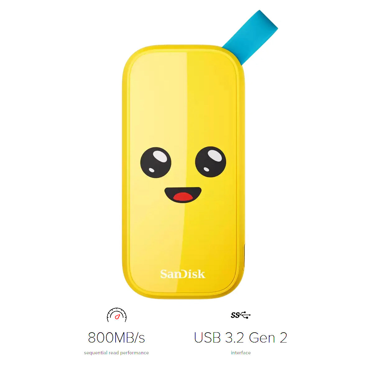 SanDisk Fortnite 2TB USB 3.2 Gen 2 Type-C Up to 800MB/s Read Portable SSD (Peely Edition)