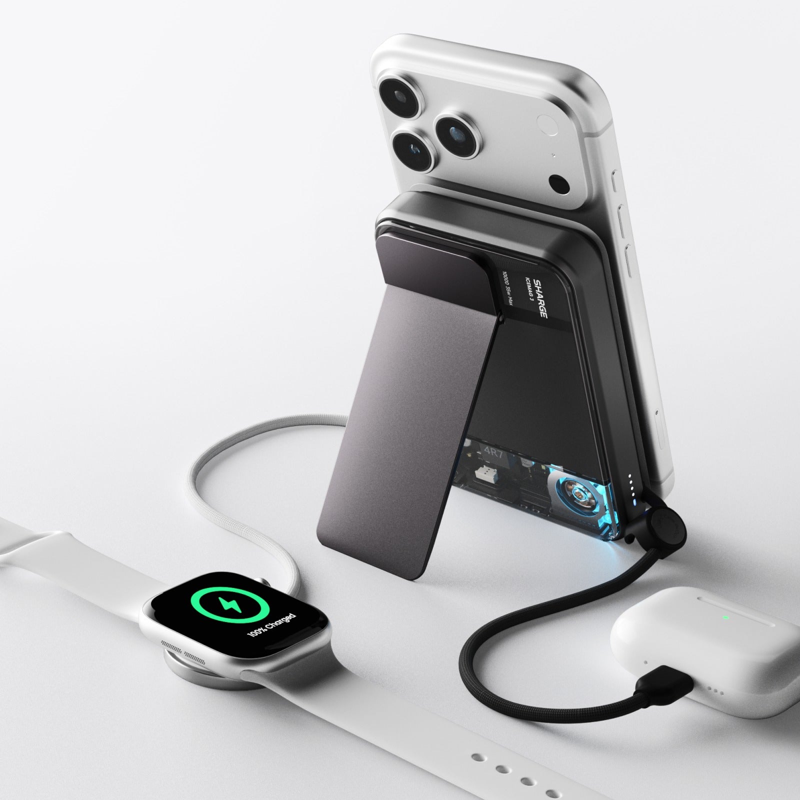 Sharge ICEMAG 3 Power Bank Wireless Charging 10000mAh 35W with Active Cooling (M3) | DataBlitz