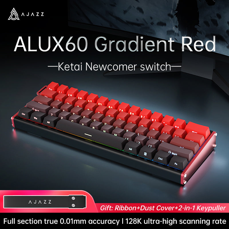 Ajazz ALUX60 RGB Wired 61-Keys Hot-Swappable Mechanical Keyboard 