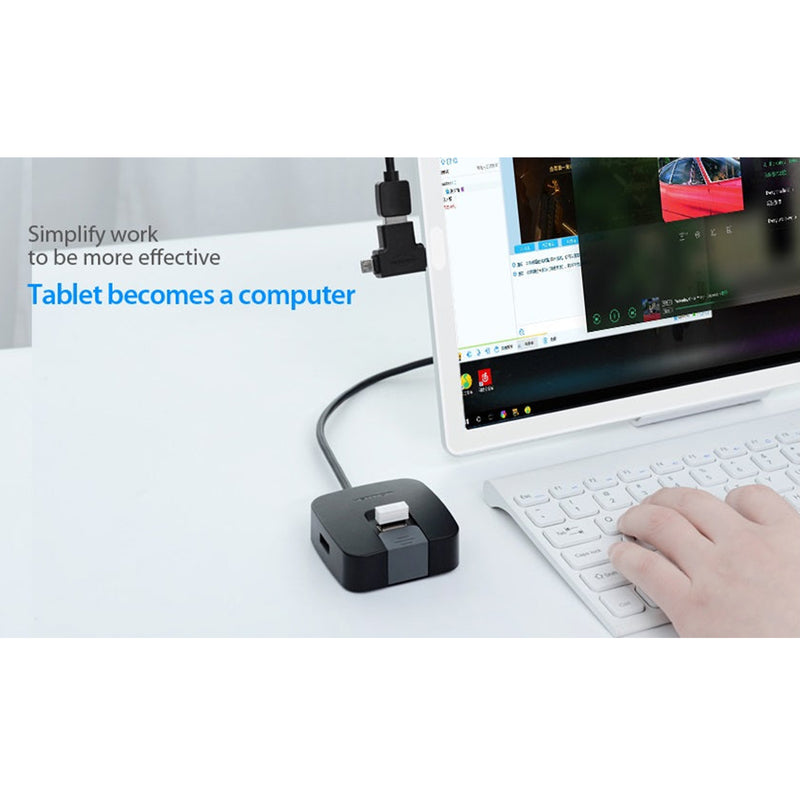 Vention 4-Port USB 3.0 Hub - USB-A to USB 3.0 x 4 + Micro-B - 0.15M (CHBBB)