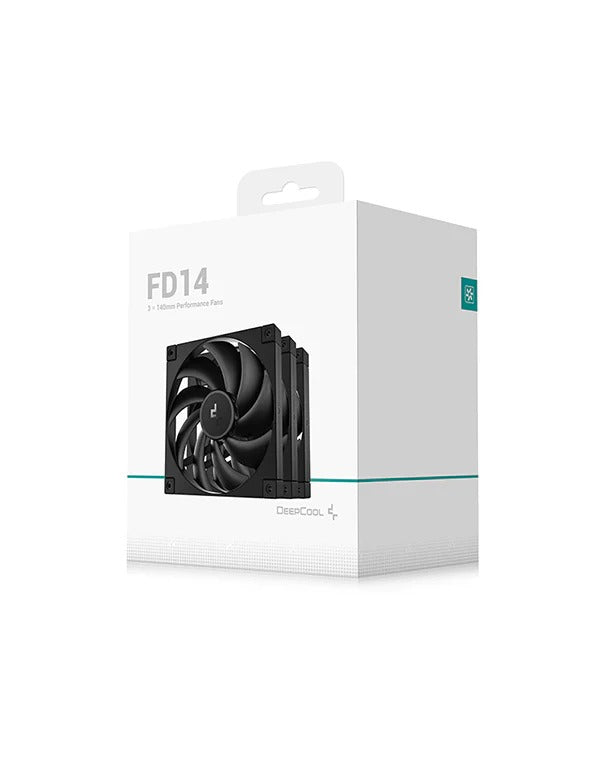 DeepCool FD14 3x140mm Performance Fans (Black, White)