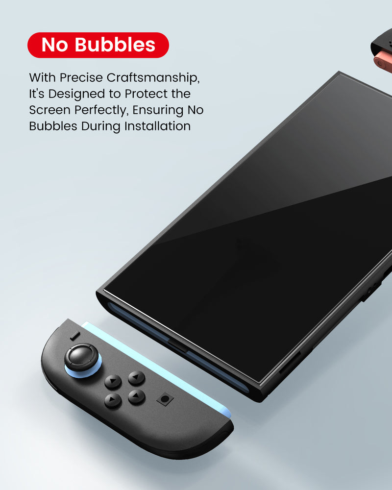 Transnovo Tempered Glass HD Screen Protector 2-Pack with Easy Alignment Black Frame for Nintendo Switch 2 (NS2-SP01)