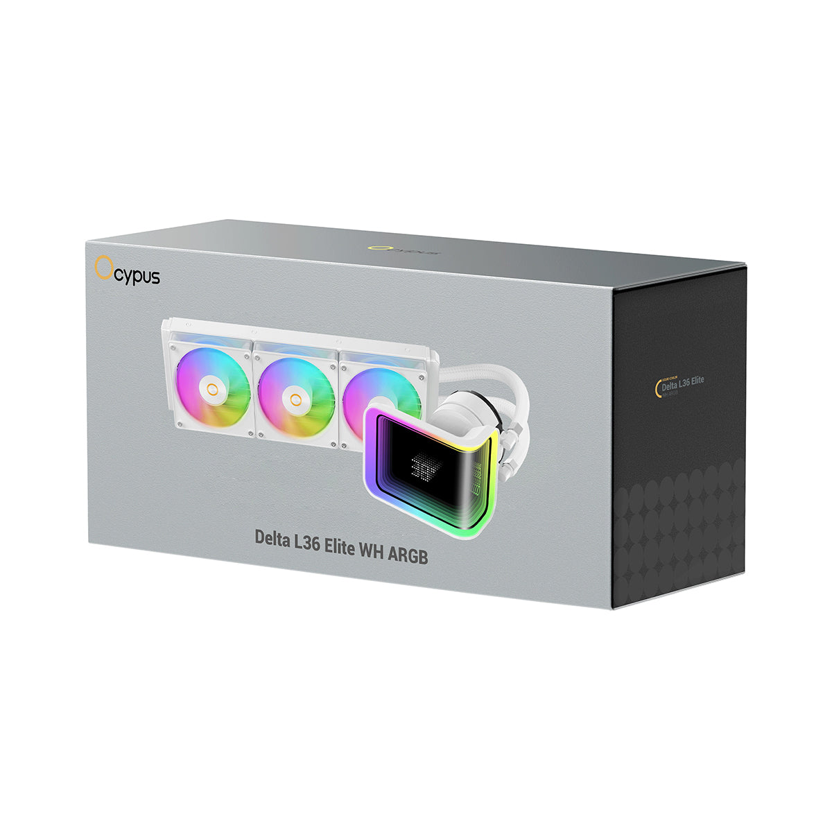 Ocypus Delta L36 Elite ARGB Digital AIO Liquid Cooler with Curved Infinite Mirror Pump Head (Black, White) (Delta-L36-BK3AAWDN00E-GL, Delta-L36-WH3AAWDN00E-GL)