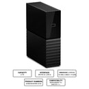 WD MyBook 8TB External Desktop Hard Drive Storage (WDBBGB0080HBK-SESN)