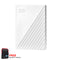 WD My Passport External Hard Drive USB 3.2 Gen 1 5TB (White) + WD Soft Pouch