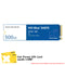 WD Blue SN570 500GB M.2 2280 PCIE GEN3 X4 NVME SSD (WDS500G3B0C)