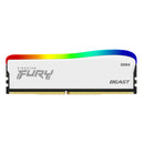 Kingston Fury Beast 8GB (1X8GB) DDR4 RGB SE 3600MT/S Memory (White) (KF436C17BWA/8)