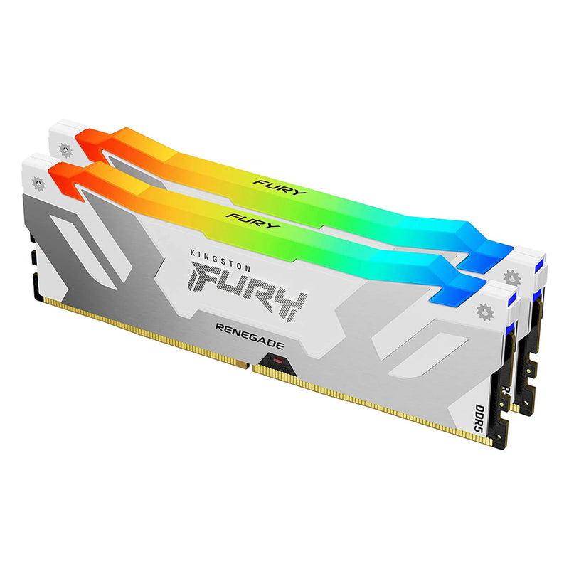 Kingston Fury Renegade 32GB (2X16GB) DDR5 RGB XMP 6800MT/S CL36 Memory (White) (KF568C36RWAK2-32)