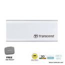 Transcend 500GB ESD260C USB 3.1 Gen 2 Type-C Portable SSD (Silver) (TS500GESD260C)