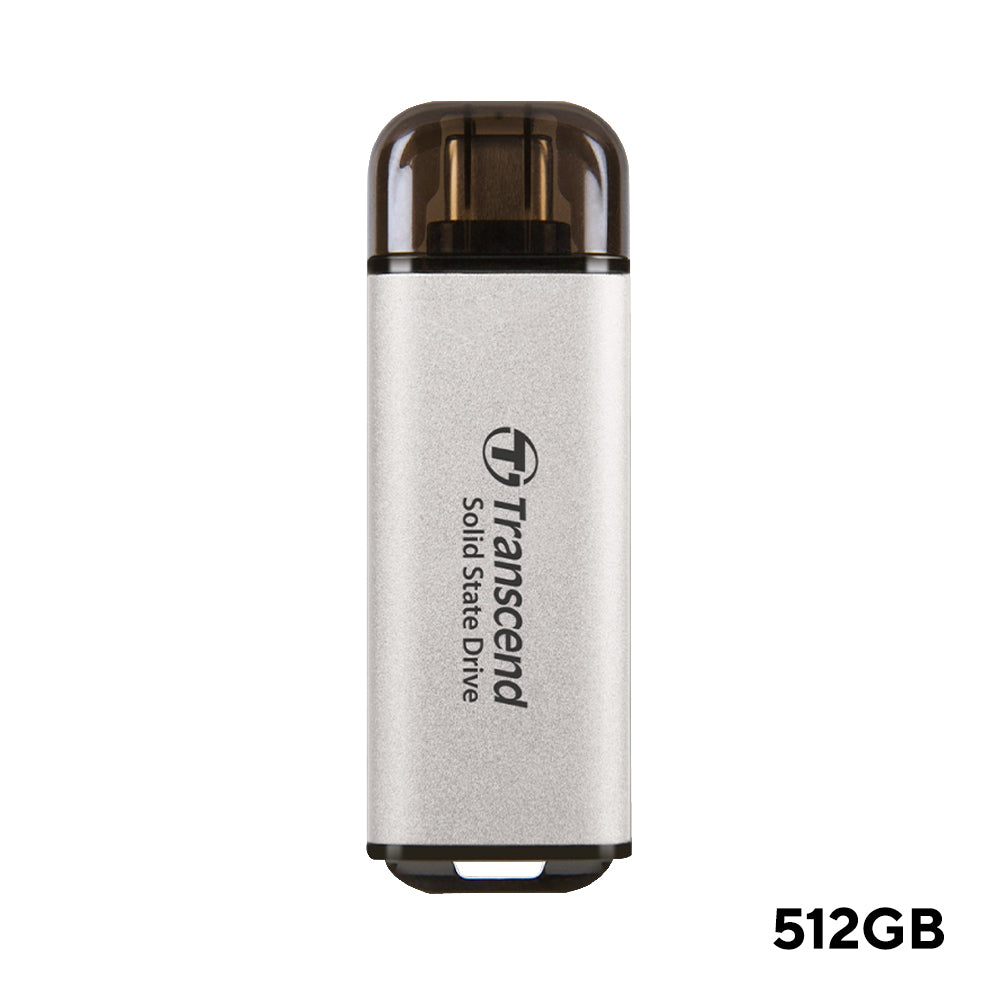 Transcend ESD300 10GBPS USB Type-C Portable SSD (Silver)