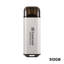 Transcend ESD300 10GBPS USB Type-C Portable SSD (Silver)