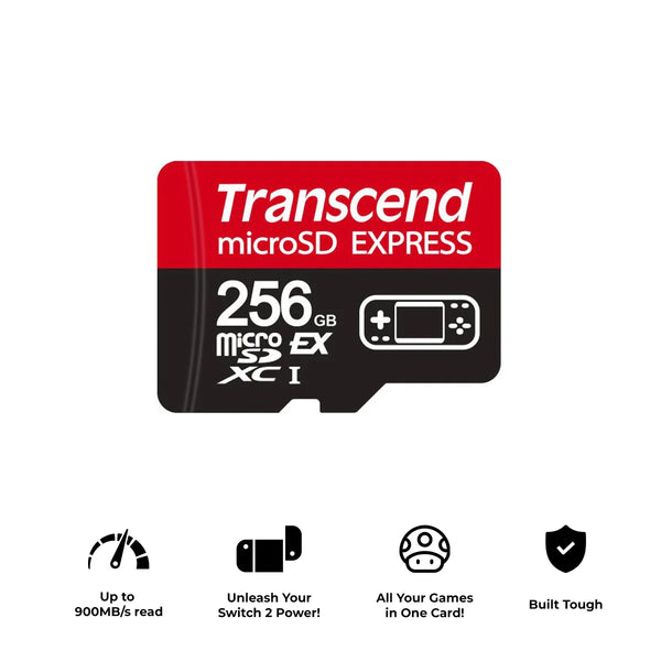 Transcend 256GB MicroSD Express XC-I U3 V30 A1 900MB/s Read MemoryCard