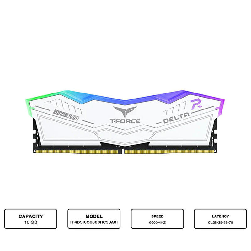Teamgroup T-Force Delta RGB 16GB (1X16GB) DDR5 Intel XMP 6000MHZ