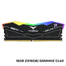 TeamGroup T-Force Delta RGB DDR5 16GB (1x16GB) 5200MHz CL40 Gaming Desktop Memory (Black) (FF3D516G5200HC40C01)