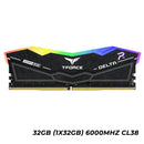 TeamGroup T-Force Delta RGB DDR5 32GB (1x32GB) 6000MHz CL38 Gaming Desktop Memory (White, Black)