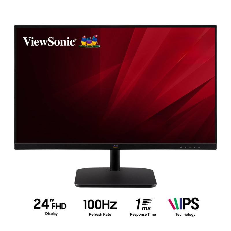 ViewSonic VA2432-H 24" FHD (1920x1080) 100Hz 1ms MPRT IPS Monitor with Frameless Design