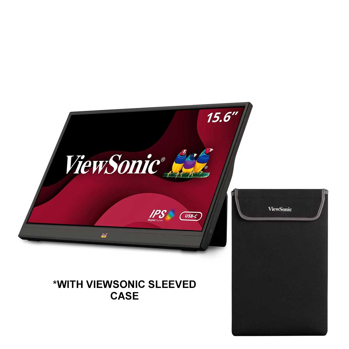 Viewsonic VA1655 15.6" FHD IPS 60Hz Portable Monitor w/ USB-C and Mini HDMI