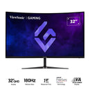 ViewSonic VX3218C-2K 32" QHD (2560x1440) 180Hz 1ms MPRT VA Curved Gaming Monitor with Tilt Adjustment