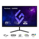 ViewSonic VX2766-2K-PRO-9 27" 2K QHD (2560x1440) 320Hz 2ms GTG SuperClear IPS Gaming Monitor with Tilt Adjustment