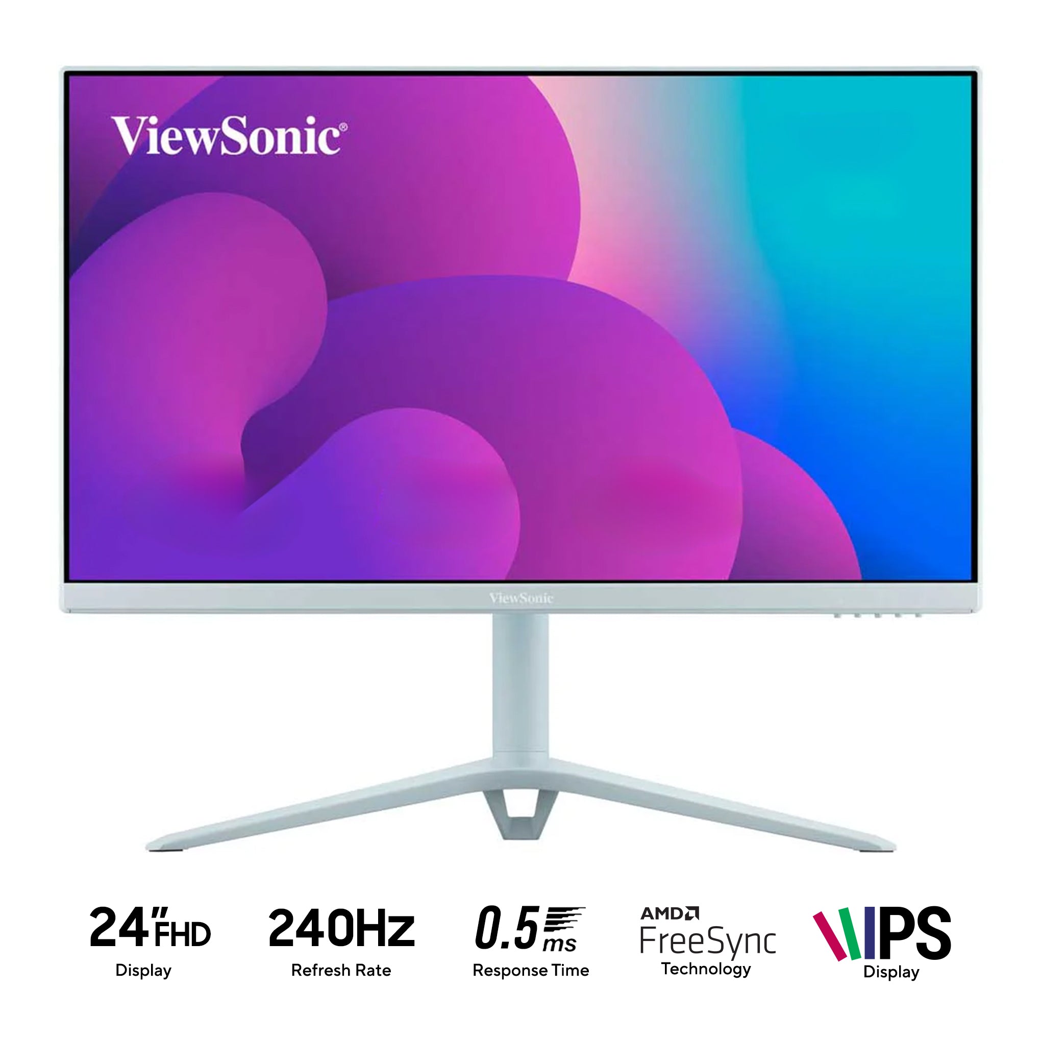 ViewSonic VX2428AJ-BL 24" FHD (1920x1080) 240Hz 0.5ms Fast IPS Gaming Monitor (Pastel Blue)