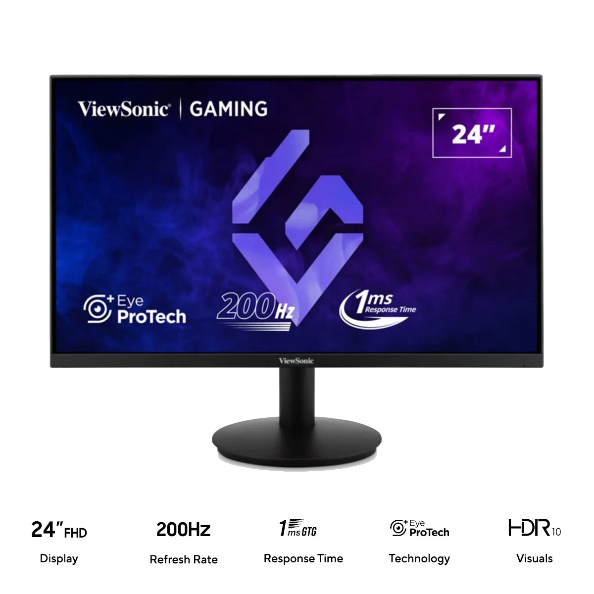 ViewSonic VX2425-HD-PRO 24" FHD (1920x1080) 200Hz 1ms MPRT VA Gaming Monitor with Tilt Adjustment