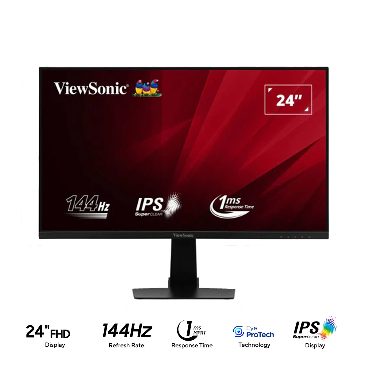 ViewSonic VA24G2-H 24" FHD (1920x1080) 144Hz IPS Monitor with Fast 1ms Response Time