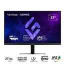 ViewSonic XG2730D-4K 27" Dual Mode UHD 144Hz/ FHD 288Hz 1ms MPRT SuperClear IPS Esports Gaming Monitor with Height/ Tilt/ Pivot Adjustment