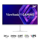 ViewSonic VX24G30-W 24" FHD (1920x1080) 240Hz 0.08ms MPRT IPS Gaming Monitor with Tilt Adjustment (White)