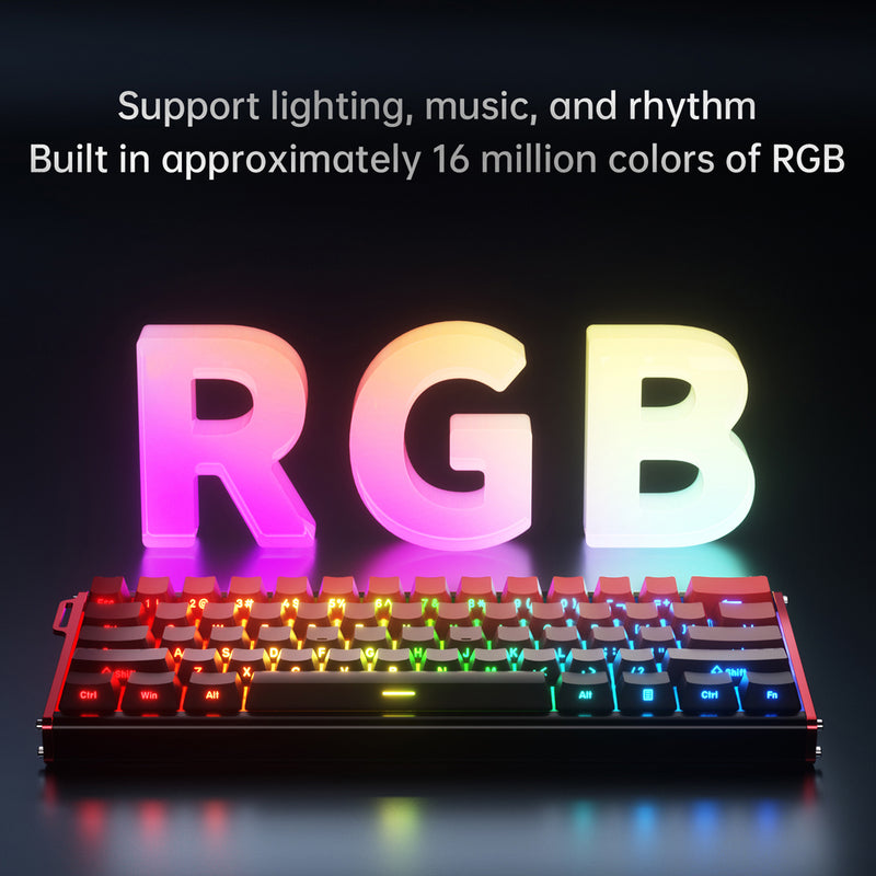 Ajazz ALUX60 RGB Wired 61-Keys Hot-Swappable Mechanical Keyboard 