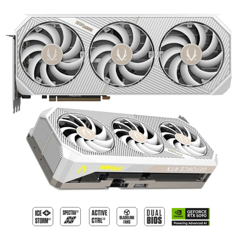 Zotac Gaming GeForce RTX 5090 Solid OC 32GB GDDR7 Graphics Card (White)