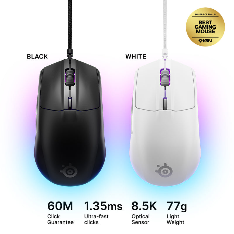 SteelSeries Rival 3 Gen 2 Lightweight Gaming Mouse | DataBlitz