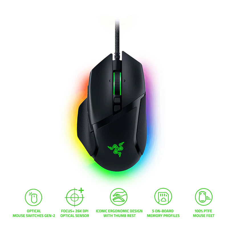 Razer Basilisk V3 Customizable Ergonomic Gaming Mouse with Razer Chroma RGB