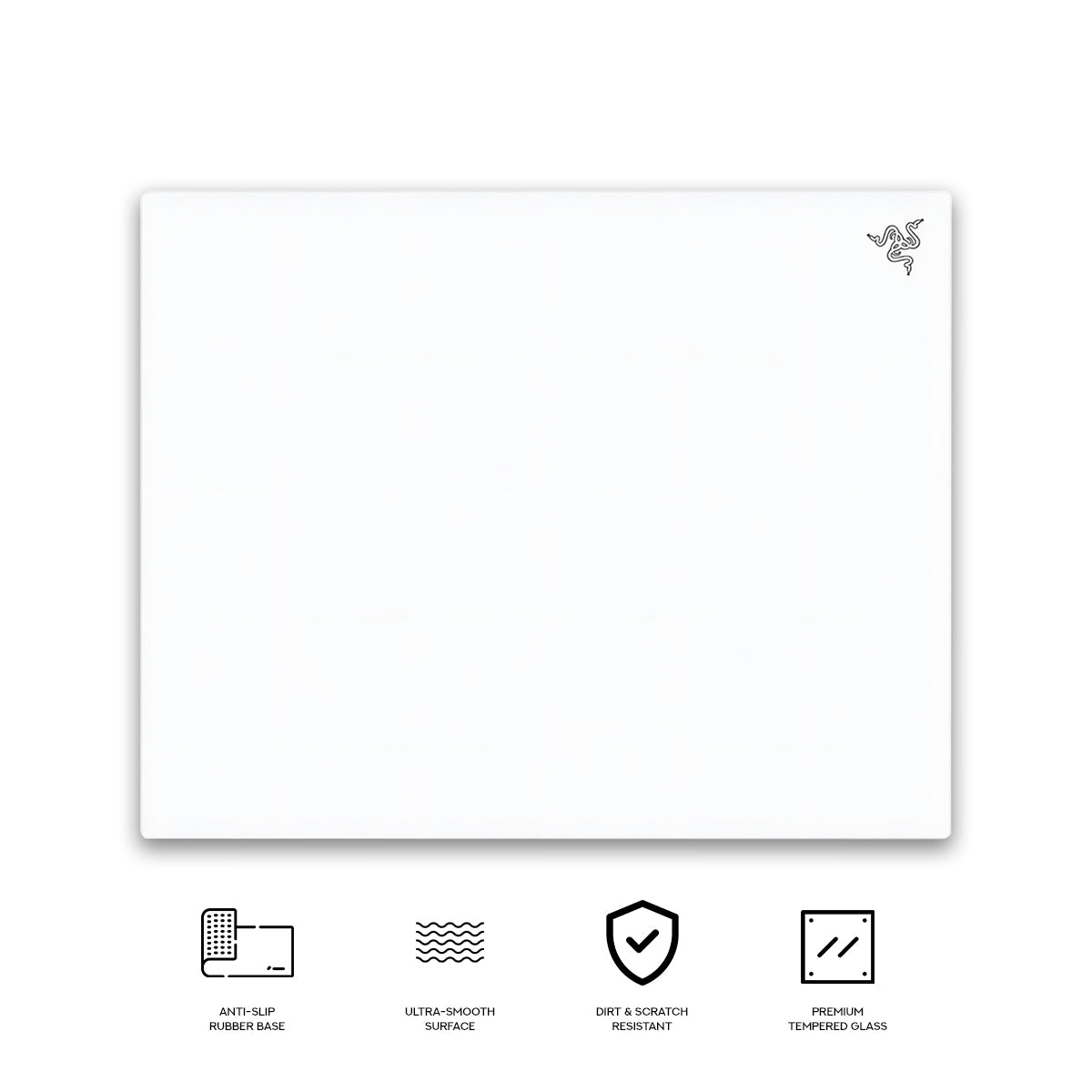 Razer Atlas Pro Ultra-Thin Premium Tempered Glass Gaming Mouse Mat (White)