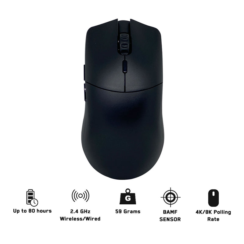 Glorious Model O 2 Pro 4K/8K Polling Wireless Gaming Mouse (Black)