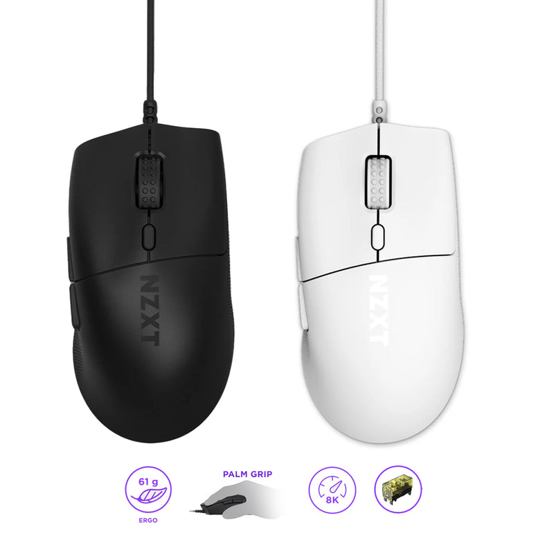 NZXT Lift 2 Ergo Lightweight Ergonomic Wired Gaming Mouse