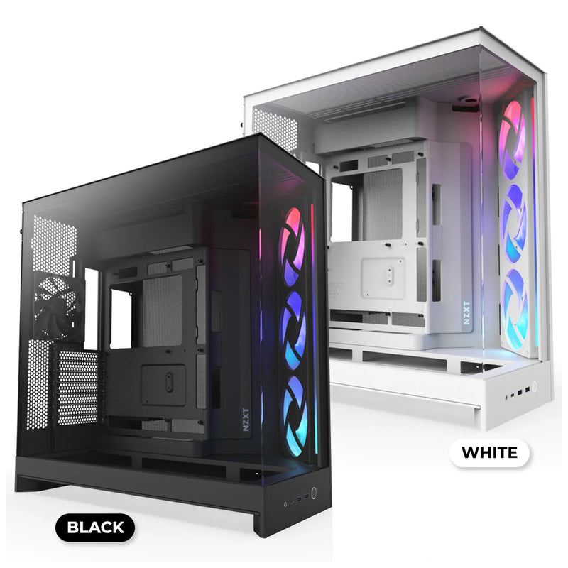 NZXT H9 Flow RGB Large Dual-Chamber Mid-Tower ATX Airflow Case with RGB